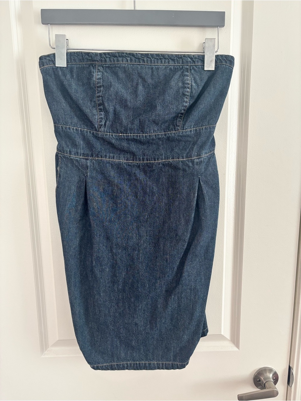 vintage y2k ardene strapless denim mini tube dress